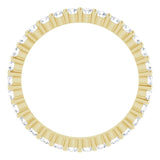 10K Gold Round Lab-Grown Diamond Shared-Prong Eternity Band – 1.7 mm Stones - Yellow Gold - view 2