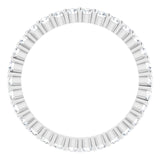 10K Gold Round Lab-Grown Diamond Shared-Prong Eternity Band – 1.7 mm Stones - White Gold - view 2