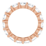 10K Gold Round Lab-Grown Diamond Shared-Prong Eternity Band – 3.75 mm Stones - Rose Gold - view 2