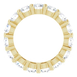10K Gold Round Natural Diamond Shared-Prong Eternity Band – 3.75 mm Stones - Yellow Gold - view 2