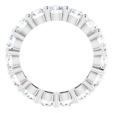 10K Gold Round Lab-Grown Diamond Shared-Prong Eternity Band – 3.75 mm Stones - White Gold - view 2