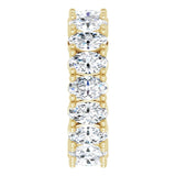 10K Gold Oval Lab-Grown Diamond Shared-Prong Eternity Band – 5x3 mm Stones - Yellow Gold - view 4