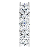 Platinum Oval Natural Diamond Shared-Prong Eternity Band – 5x3 mm Stones - view 4