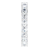 Platinum Asscher Lab-Grown Diamond Shared-Prong Eternity Band – 2.6x2.6 mm Stones - view 4