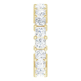 10K Gold Square Lab-Grown Diamond Shared-Prong Eternity Band – 3x3 mm Stones - Yellow Gold - view 4