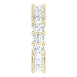 10K Gold Square Natural Diamond Shared-Prong Eternity Band – 3.25x3.25 mm Stones - Yellow Gold - view 4