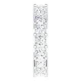 10K Gold Square Natural Diamond Shared-Prong Eternity Band – 3.25x3.25 mm Stones - White Gold - view 4