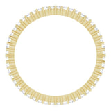 10K Gold Round Lab-Grown Diamond Shared-Prong Eternity Band – 1 mm Stones - Yellow Gold - view 2