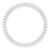 10K Gold Round Natural Diamond Shared-Prong Eternity Band – 1 mm Stones - White Gold - view 2