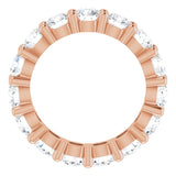 10K Gold Round Natural Diamond Shared-Prong Eternity Band – 3.75 mm Stones - Rose Gold - view 2