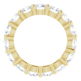 10K Gold Round Natural Diamond Shared-Prong Eternity Band – 3.75 mm Stones - Yellow Gold - view 2