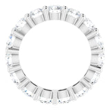 10K Gold Round Natural Diamond Shared-Prong Eternity Band – 3.75 mm Stones - White Gold - view 2