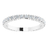 10K Gold Round Lab-Grown Diamond Shared-Prong Eternity Band – 1.7 mm Stones - White Gold - view 3