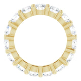 10K Gold Round Natural Diamond Shared-Prong Eternity Band – 3.8 mm Stones - Yellow Gold - view 2