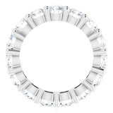 10K Gold Round Lab-Grown Diamond Shared-Prong Eternity Band – 3.8 mm Stones - White Gold - view 2