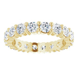 10K Gold Round Lab-Grown Diamond Shared-Prong Eternity Band – 3 mm Stones - Yellow Gold - view 3