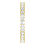 10K Gold Square Lab-Grown Diamond Shared-Prong Eternity Band – 1.5x1.5 mm Stones - Yellow Gold - view 4