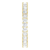 10K Gold Square Natural Diamond Shared-Prong Eternity Band – 1.75x1.75 mm Stones - Yellow Gold - view 4