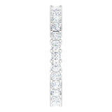 10K Gold Square Natural Diamond Shared-Prong Eternity Band – 1.75x1.75 mm Stones - White Gold - view 4