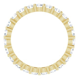 10K Gold Round Lab-Grown Diamond Shared-Prong Eternity Band – 2.25 mm Stones - Yellow Gold - view 2
