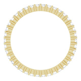 10K Gold Round Lab-Grown Diamond Shared-Prong Eternity Band – 1.3 mm Stones - Yellow Gold - view 2