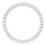 10K Gold Round Lab-Grown Diamond Shared-Prong Eternity Band – 1.3 mm Stones - White Gold - view 2