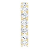 10K Gold Round Lab-Grown Diamond Shared-Prong Eternity Band – 3.4 mm Stones - Yellow Gold - view 4