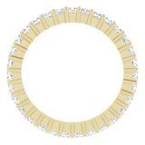 10K Gold Square Lab-Grown Diamond Shared-Prong Eternity Band – 1.75x1.75 mm Stones - Yellow Gold - view 2