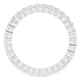 10K Gold Square Natural Diamond Shared-Prong Eternity Band – 1.75x1.75 mm Stones - White Gold - view 2