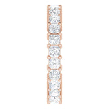 10K Gold Square Lab-Grown Diamond Shared-Prong Eternity Band – 2.25x2.25 mm Stones - Rose Gold - view 4
