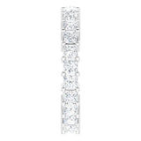 10K Gold Square Lab-Grown Diamond Shared-Prong Eternity Band – 2.25x2.25 mm Stones - White Gold - view 4