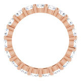 10K Gold Round Lab-Grown Diamond Shared-Prong Eternity Band – 2.75 mm Stones - Rose Gold - view 2