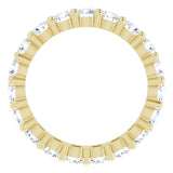 10K Gold Round Lab-Grown Diamond Shared-Prong Eternity Band – 2.75 mm Stones - Yellow Gold - view 2