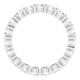 10K Gold Round Natural Diamond Shared-Prong Eternity Band – 2.75 mm Stones - White Gold - view 2