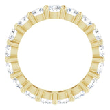 10K Gold Round Natural Diamond Shared-Prong Eternity Band – 3.2 mm Stones - Yellow Gold - view 2