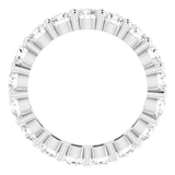 Platinum Round Lab-Grown Diamond Shared-Prong Eternity Band – 3.2 mm Stones - view 2