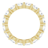 10K Gold Round Lab-Grown Diamond Shared-Prong Eternity Band – 3.4 mm Stones - Yellow Gold - view 2