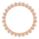 14K Gold Asscher Lab-Grown Diamond Shared-Prong Eternity Band – 2x2 mm Stones - Rose Gold - view 2