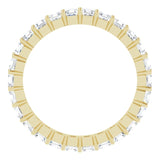 14K Gold Asscher Lab-Grown Diamond Shared-Prong Eternity Band – 2x2 mm Stones - Yellow Gold - view 2