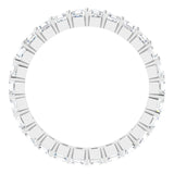 14K Gold Asscher Lab-Grown Diamond Shared-Prong Eternity Band – 2x2 mm Stones - White Gold - view 2
