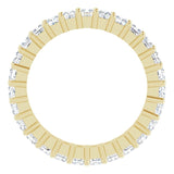 10K Gold Square Lab-Grown Diamond Shared-Prong Eternity Band – 2x2 mm Stones - Yellow Gold - view 2