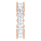 10K Gold Square Lab-Grown Diamond Shared-Prong Eternity Band – 3.75x3.75 mm Stones - Rose Gold - view 4