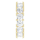 14K Gold Square Lab-Grown Diamond Shared-Prong Eternity Band – 3.75x3.75 mm Stones - Yellow Gold - view 4