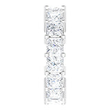 10K Gold Square Lab-Grown Diamond Shared-Prong Eternity Band – 3.75x3.75 mm Stones - White Gold - view 4