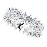Platinum Marquise Lab-Grown Diamond Shared-Prong Eternity Band – 4.25x2.25 mm Stones - view 5