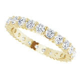10K Gold Round Lab-Grown Diamond Shared-Prong Eternity Band – 2.25 mm Stones - Yellow Gold - view 5