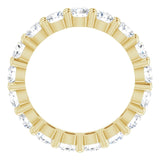 10K Gold Round Natural Diamond Shared-Prong Eternity Band – 3.2 mm Stones - Yellow Gold - view 2