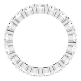 10K Gold Round Lab-Grown Diamond Shared-Prong Eternity Band – 3.2 mm Stones - White Gold - view 2
