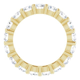 10K Gold Round Lab-Grown Diamond Shared-Prong Eternity Band – 3.4 mm Stones - Yellow Gold - view 2