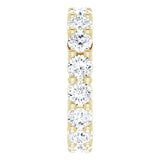 10K Gold Round Lab-Grown Diamond Shared-Prong Eternity Band – 3.5 mm Stones - Yellow Gold - view 4
